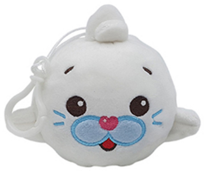 토이트론 하프 가방고리 봉제인형, 혼합 색상, 1개