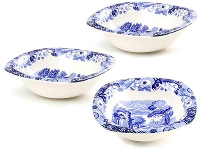 스포드 블루이탈리안 딥 디쉬, 3개, 단품, 혼합색상