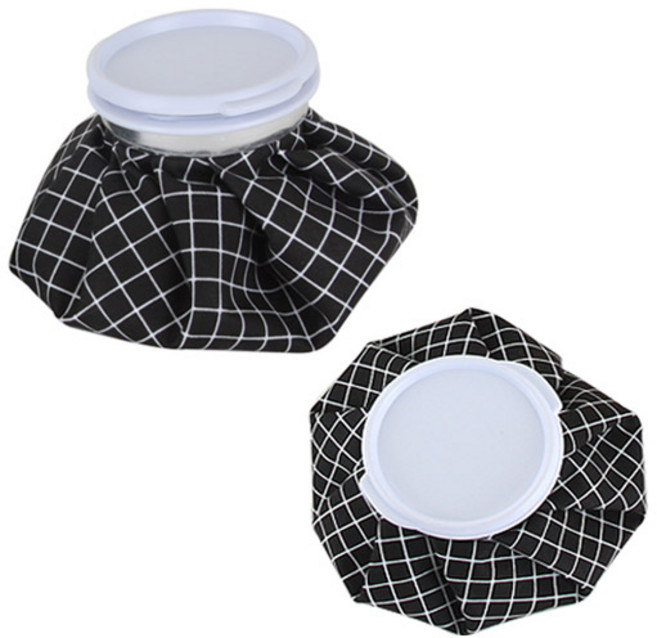 얼음주머니 6인치 블랙 15 x 15 cm, 2개