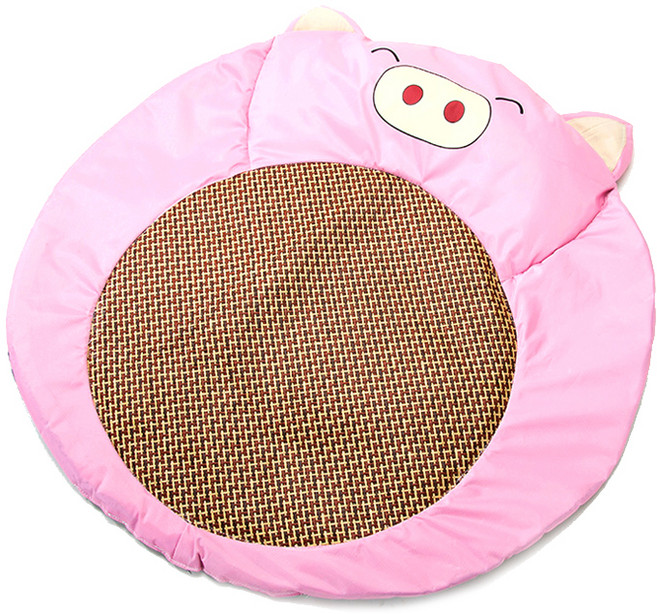 DM 반려동물 썸머 쿨 우드매트, 핑크 돼지, 1개