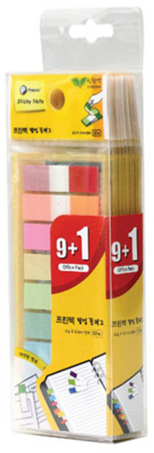 프린텍 팝업 플래그 인덱스 오피스팩 FO4412-9 9 + 1, 1개