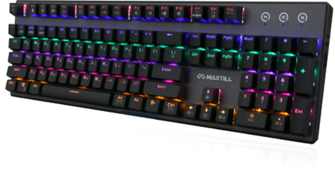 맥스틸 TRON G610K PRO 방수방진 축교환 지센 2세대 광축 게이밍 키보드, 혼합색상, 일반형