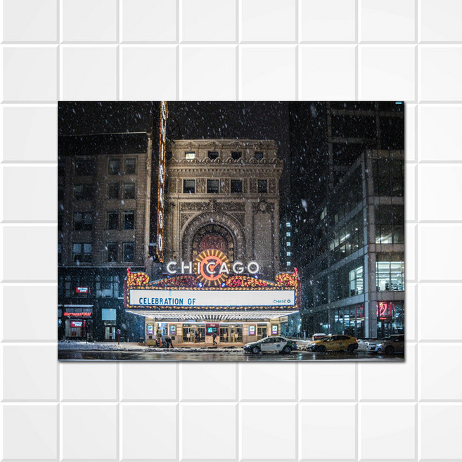 써머스트 주방 강화유리 키친아트보드 레이즐시카고, 1개