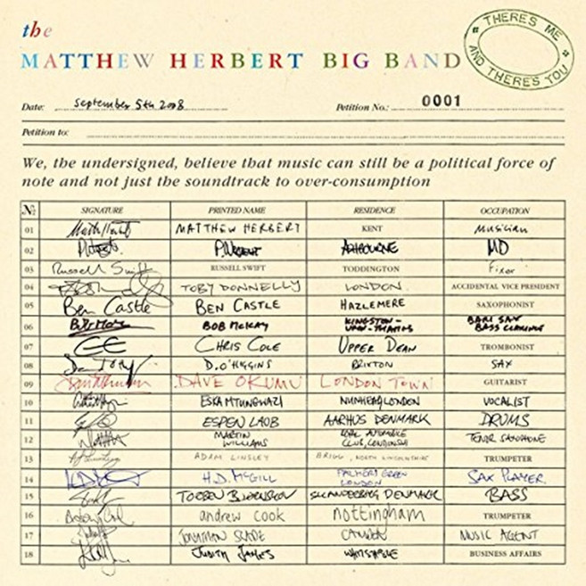 MATTHEW HERBERT BIG BAND - THERE`S ME AND THERE`S YOU EU수입반, 1CD