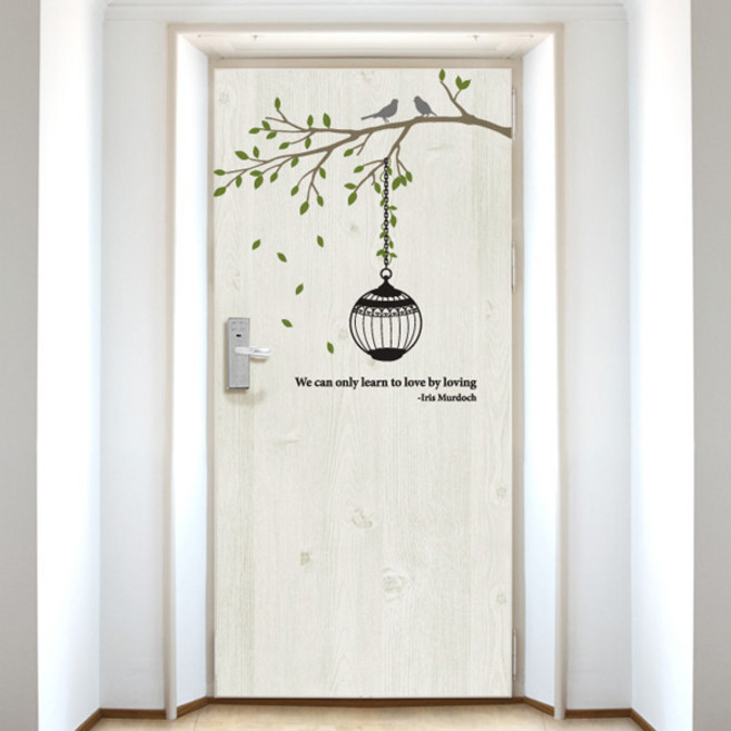 고급 엠보싱 아이보리 우드목 현관문시트지, NDS18