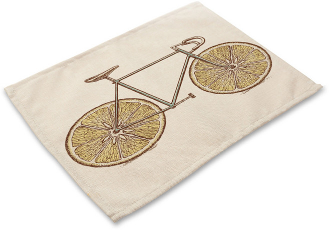 스윗리빙 바이크매트리 테이블매트, 레몬즐리언, 42 x 32 cm, 1개