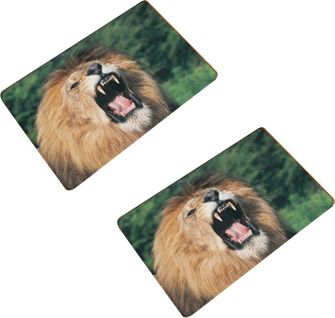 해피팝 라이브라이언 주방욕실 발매트 2p, 크라이