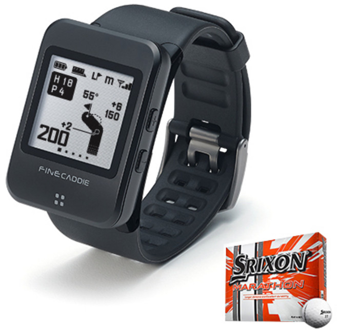 파인캐디 골프거리 측정기 + 골프공 12p, M100, 블랙
