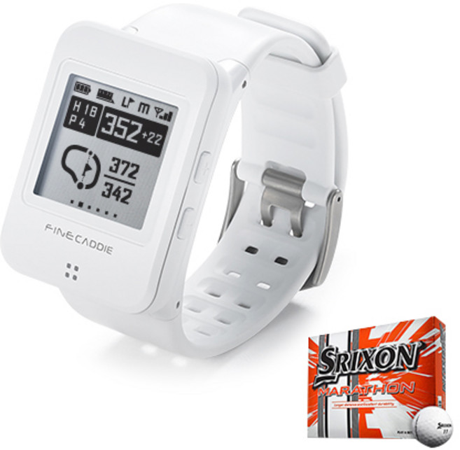 파인캐디 골프거리 측정기 + 골프공 12p, M100, 화이트