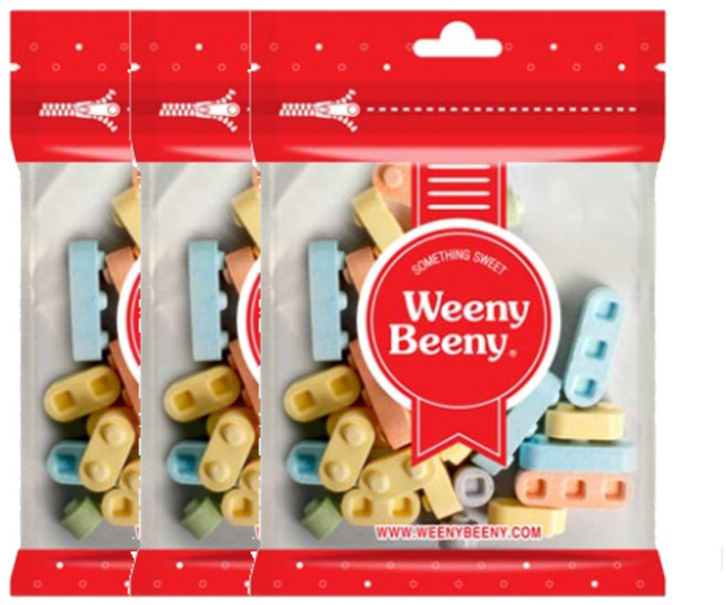 위니비니 블록형 캔디, 50g, 3개