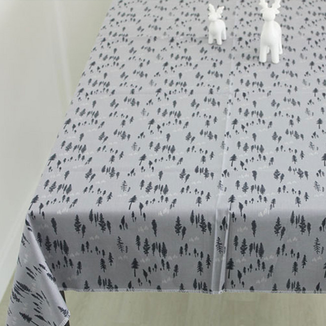 Noland 방수 테이블 커버, 소나무 그레이, 90 x 90 cm