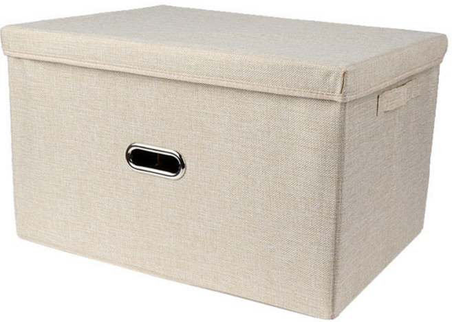 제이앤씨 다용도 수납박스, 베이지, 특대(50 x 34.5 x 30 cm), 1개