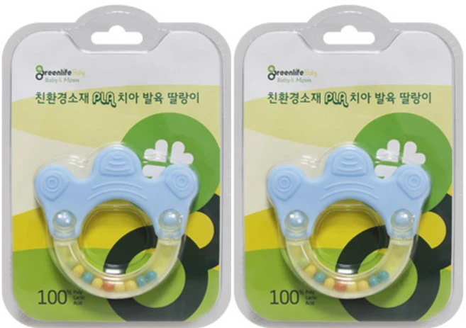 그린라이프 왕관딸랑이겸치발기 2개, 혼합 색상 - 쿠팡