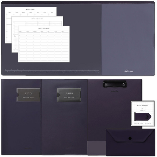 데얼스 더블 기프트 데스크매트 9종 세트, 딥퍼플