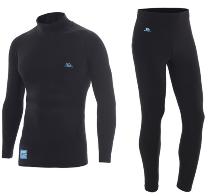 휘너스 남성용 맥스웜 기모내의세트 기능성 목탑 + 9부팬츠