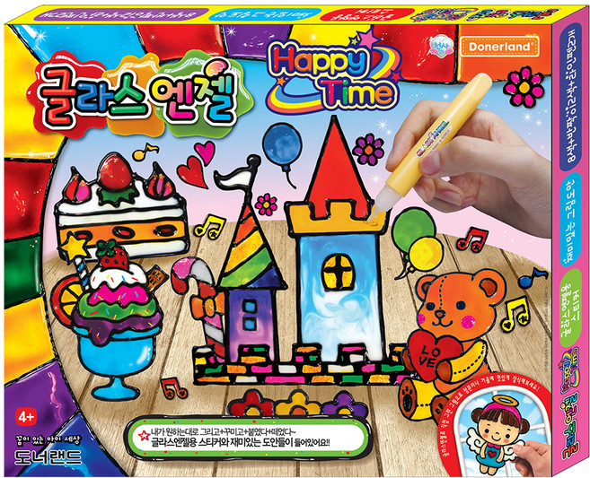 도너랜드 해피타임 글라스엔젤, 혼합 색상, 1세트