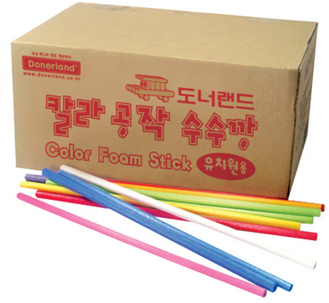 도너랜드 칼라 공작 수수깡 300p, 혼합 색상, 1개