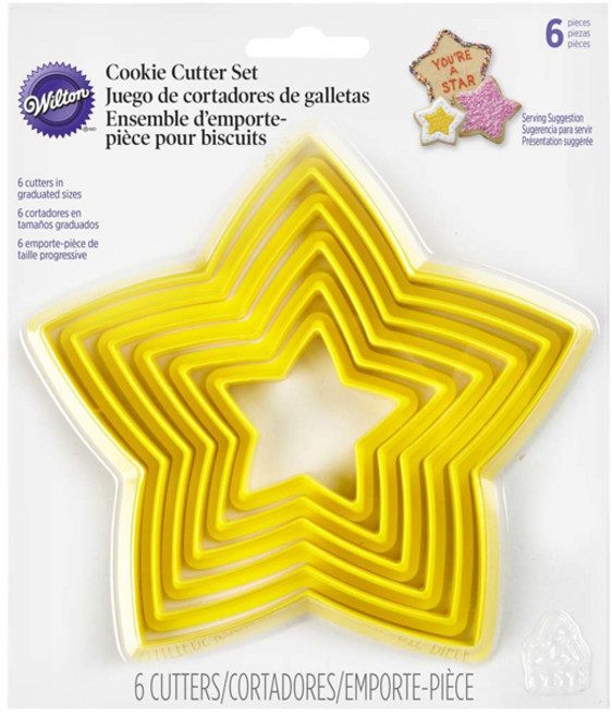베스톰 윌튼플라스틱쿠키커터 6종 세트, 별, 1세트