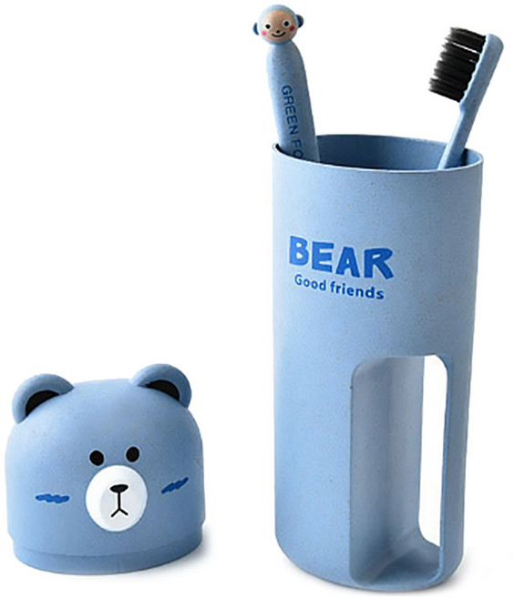 DM 알럽홈 칫솔 베어컵 세트, 1세트