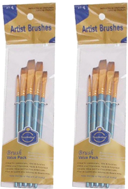 에이비엠코리아 수채화붓평붓 5p 색상랜덤, 가로 23cm x 세로 3cm, 2개입