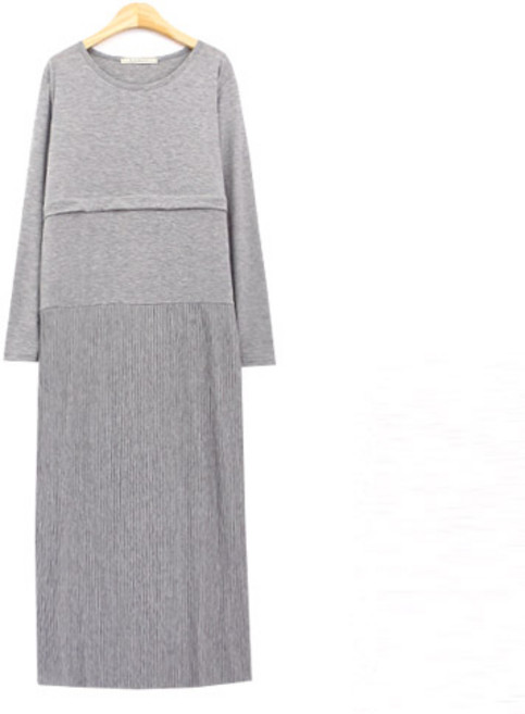 팡팡샵 T 긴 플리츠 수유 원피스