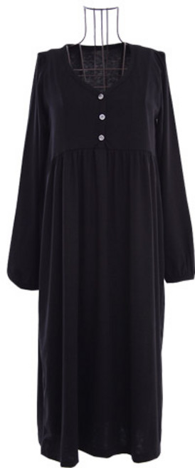 팡팡샵 T 긴 유리단추 원피스 임부복 수유