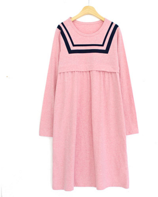 팡팡샵 T 긴 사각수유 원피스