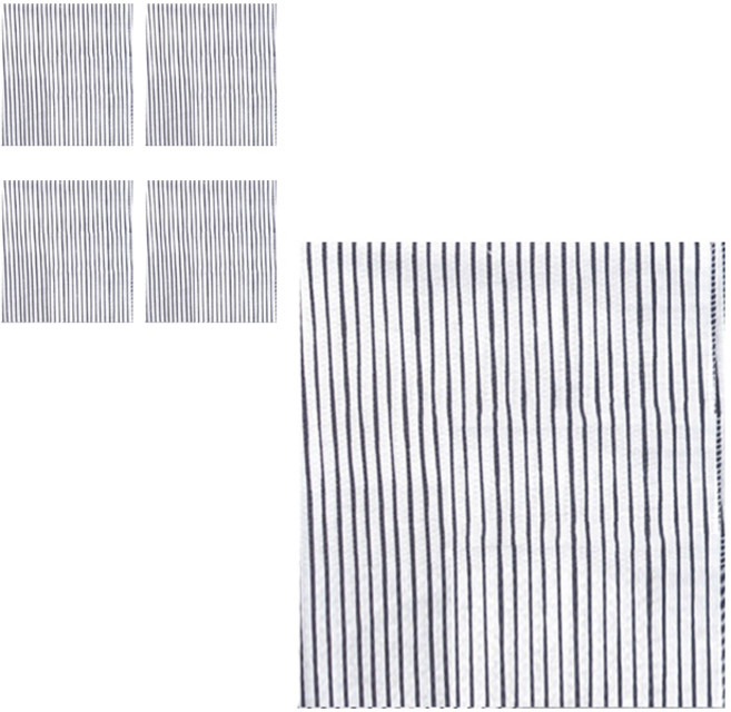 유트러스 엠보싱 블랙 가제손수건 5p