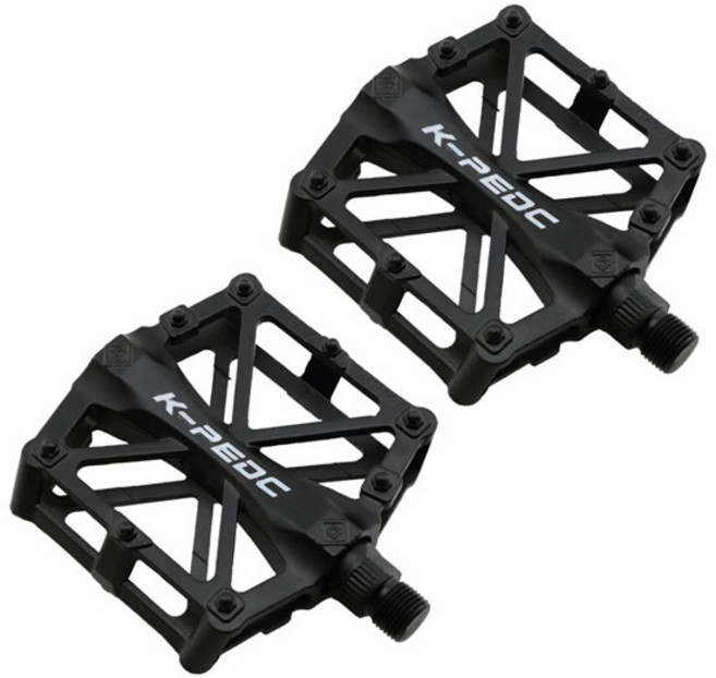 케이피이디씨 자전거 평페달, 블랙, 1개
