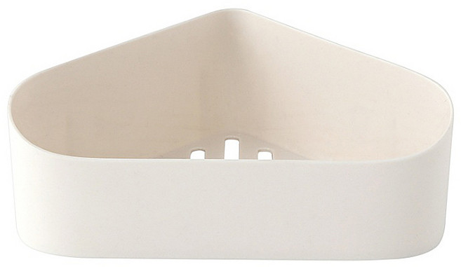 그뤠잇라이프 파워 접착 모서리 코너선반, 베이지, 1개