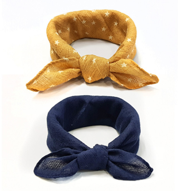 우주아이 아동용 보들보들 쁘띠스카프 2p 세트 E