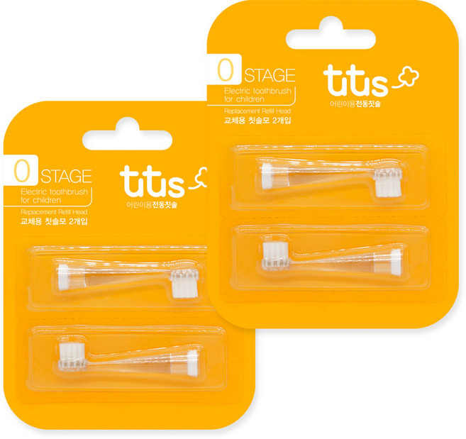 투투스 칫솔모 STAGE 0 투명 2p, 2개