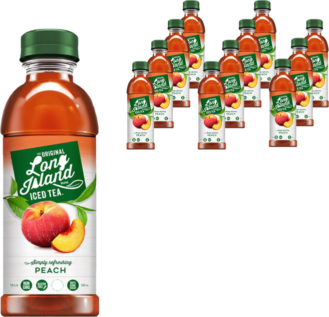롱아일랜드 아이스티 피치향 음료, 532ml, 12개