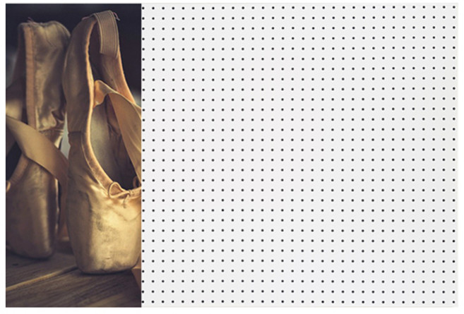 발레리나 좌WHITE 인테리어 타공판 60 x 90 cm, 1개, 혼합색상