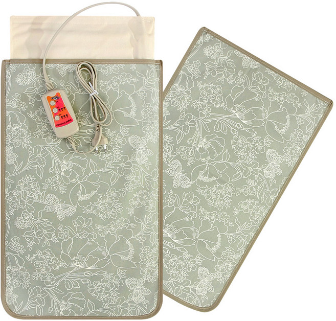 애슬라 황토 + 참숯 + 맥반석 디지털 찜질기 + 커버 2p, STB-3560(민트 플라워)