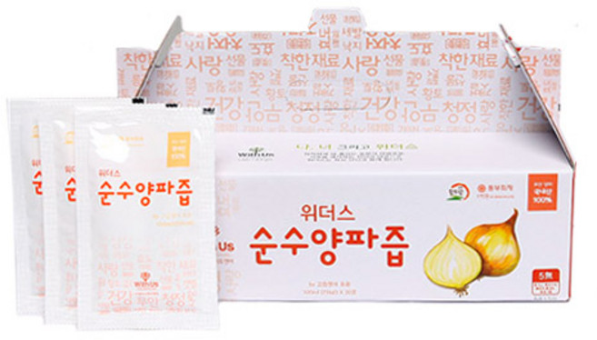 위더스 무안 순수 양파즙, 3L, 1박스