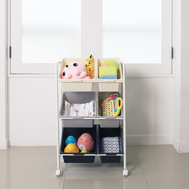 엠리빙 모던 트롤리, 혼합 색상, 6단