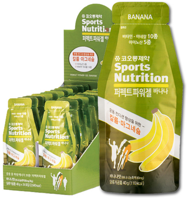 코오롱제약 스포츠뉴트리션 퍼펙트파워젤 바나나, 40g, 24개