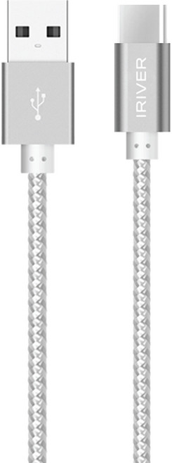 아이리버 C타입 메탈 페브릭 3M 데이터 케이블, 실버, 1개