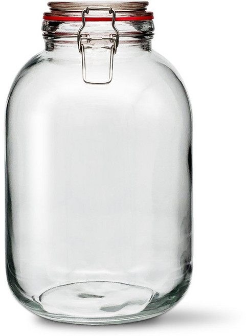 미르코리아 메탈글라스자 클립 유리병, 4L, 1개