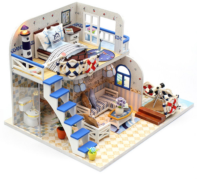 아트조이 DIY 미니어처하우스 Blue Coast, 혼합 색상, 1세트