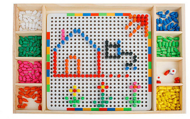 WOODENTOYFACTORY 원목다기능꾸미기 교구, 혼합 색상