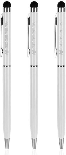 누아트 스마트 터치펜슬 볼펜겸용 3개입, 화이트실버, 3개