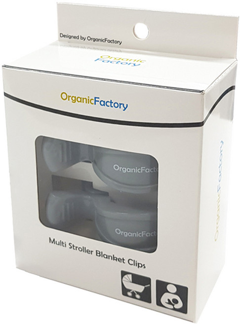 오가닉팩토리 다용도 유모차 블랭킷 클립 2p, 그레이, 1개