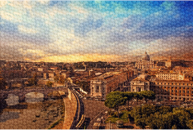 HUASHEN JS 고급형 직소퍼즐 HS4653, 1100피스, 혼합 색상, 1개