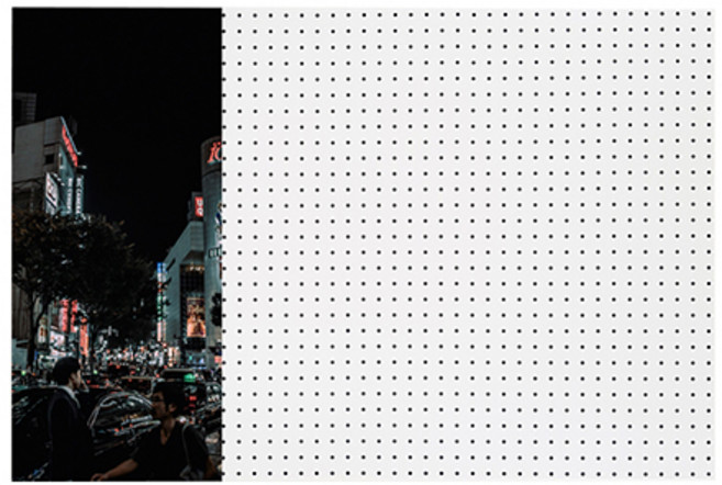 시부야거리 인테리어 타공판 좌 WHITE 60 x 90 cm, 1개, 혼합색상