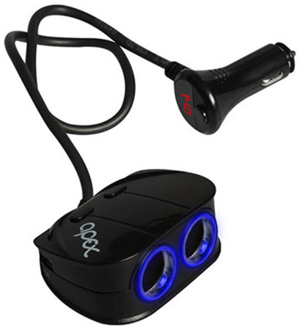 렉스디 차량용 쾌속 멀티 2구소켓, 1개