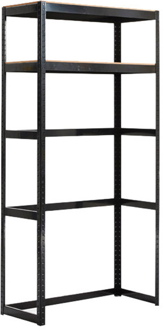 트레벨 뚝딱 앵글 세탁기 선반, 블랙, 2단