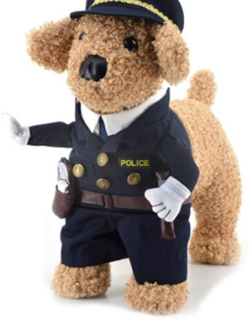 댕댕이 강아지 고양이 코스프레 인형옷, JZ경찰, 1개