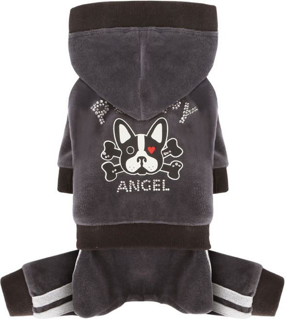 퍼피엔젤 하트아이 해적 반려견 트랙 수트 PA-OR272, 801 Gray, 1개
